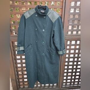 Vintage Leather & Wool Overcoat